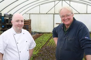 Live It Experience It member Chef Rob Curley of Slemish Market Supper Club with gardener Frank McCooke. IMG_0801