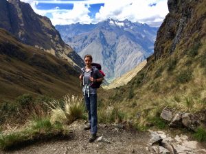 Leonie Livingstone from College Hall Farmhouse at the Inca Trail, Peru.