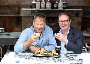 Derek Patterson, Co-owner, The Plough Inn and Philip Orr, Chief Executive, UPU Industries