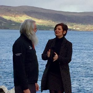 Rita Fitzgerald of UTV Life with Flip Robinson of Giant Tours Ireland IMG_1122